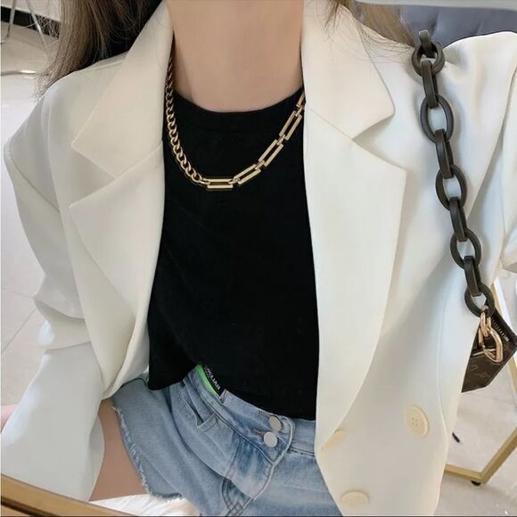 #25 New Unique Gold Cuban Chain Necklace - Picture 2 of 10